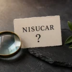 Minimalistische Editorial-Grafik zum Thema nisucar mit Lupe und Karte als Symbol für Bedeutung, Recherche und Hintergrundinformationen.